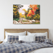 Noordelijke - herfsttint, witte bergen canvas afdruk (Insitu (Slaapkamer))