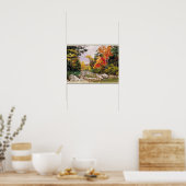 Noordelijke - herfsttint, witte bergen poster (Keuken)