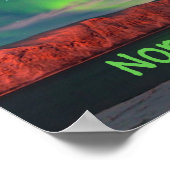 Noordelijke hooglichten in Noorwegen Poster (Hoek)