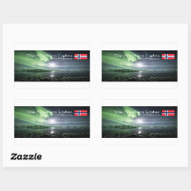 Noordelijke hoogten Noorwegen Rechthoekige Sticker