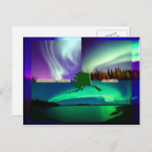 Noordelijke hoogten van Alaska Collage Briefkaart (Voorkant / Achterkant)