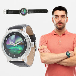 Noordelijke hoogten van Alaska Collage Horloge