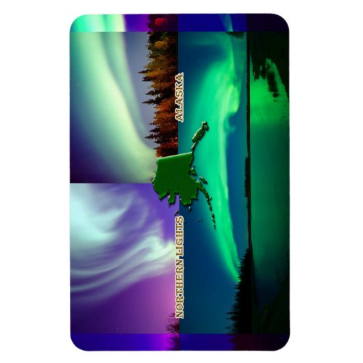 Noordelijke hoogten van Alaska Collage Magneet (Verticaal)