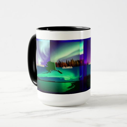 Noordelijke hoogten van Alaska Collage Mok (Voorkant links)