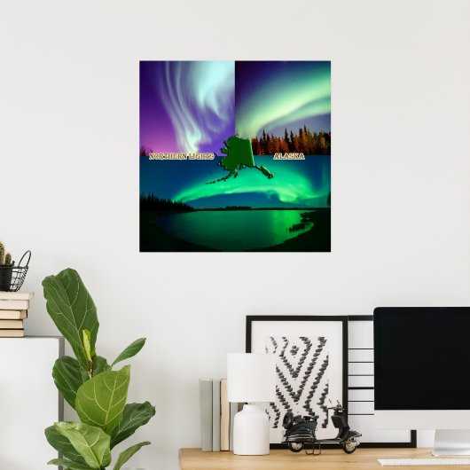 Noordelijke hoogten van Alaska Collage Poster (Thuiskantoor)