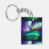 Noordelijke hoogten van Alaska Collage Sleutelhanger (Voorkant Links)