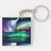Noordelijke hoogten van Alaska Collage Sleutelhanger (Achterkant)