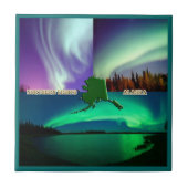 Noordelijke hoogten van Alaska Collage Tegeltje (Voorkant)