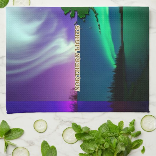 Noordelijke hoogten van Alaska Collage Theedoek (Gevouwen)