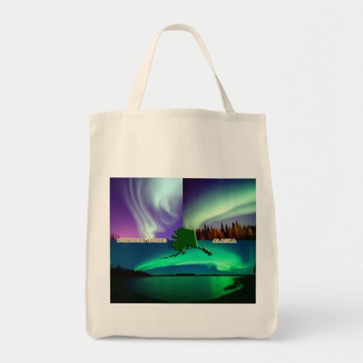 Noordelijke hoogten van Alaska Collage Tote Bag (Voorkant)