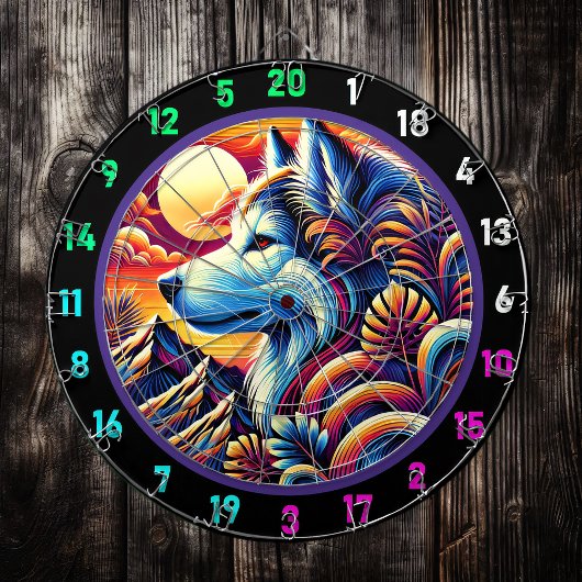 Noordelijke Husky Peaks Muur accent Dartbord