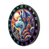 Noordelijke Husky Peaks Muur accent Dartbord (Voorkant Rechts)