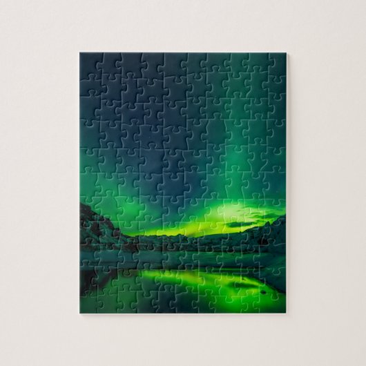 Noordelijke IJslandse lichten Legpuzzel (Verticaal)