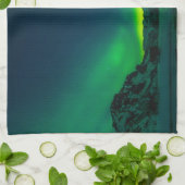 Noordelijke IJslandse lichten Theedoek (Gevouwen)