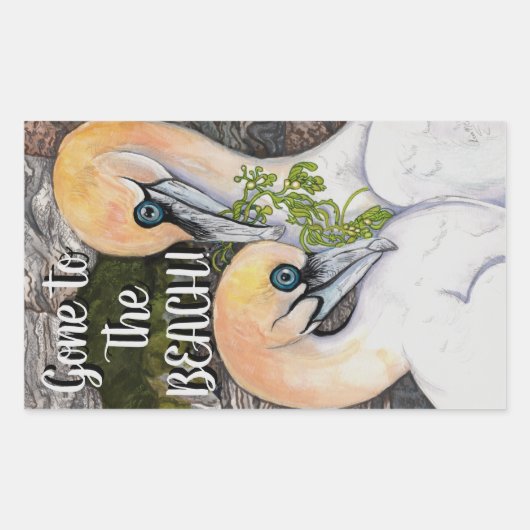 Noordelijke kanen rechthoekige sticker (Voorkant)