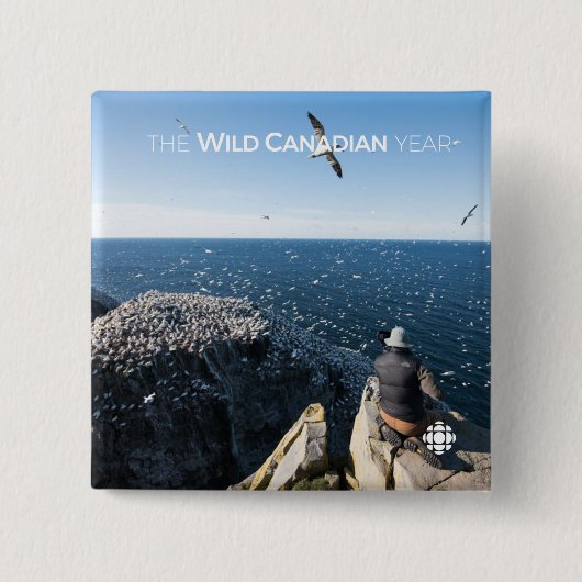 Noordelijke kanen vierkante button 5,1 cm (Voorkant)