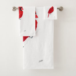 noordelijke kardinaal bad handdoek