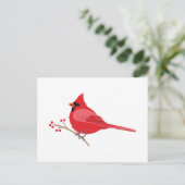 noordelijke kardinaal briefkaart (Staand voorkant)