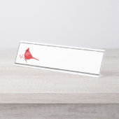 noordelijke kardinaal bureau naambordje (Voorkant)