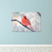 Noordelijke kardinaal (Cardinal Creek) gewikkeld d Canvas Afdruk (Insitu (Houten vloer))