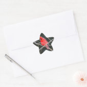 Noordelijke Kardinaal Crest Ster Sticker (Envelop)