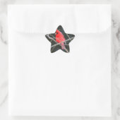 Noordelijke Kardinaal Crest Ster Sticker (Tas)