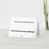 noordelijke kardinaal feestdagen kaart (Achterkant)