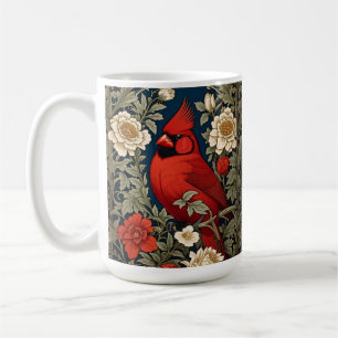 Noordelijke kardinaal Floral William Morris geïnsp Koffiemok