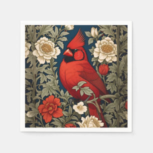 Noordelijke kardinaal Floral William Morris geïnsp Servet
