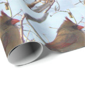 Noordelijke kardinaal foto inpakpapier (Rol Hoek)