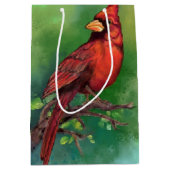 Noordelijke Kardinaal Gift Bag Medium Cadeauzakje (Voorkant)