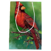 Noordelijke Kardinaal Gift Bag Medium Cadeauzakje (Achterkant)