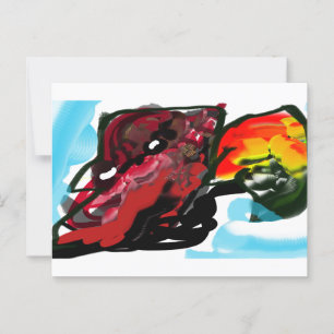 Noordelijke Kardinaal  Herfstvreugde Briefkaart