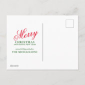 Noordelijke Kardinaal in Jeneverboom in Wintertijd Feestdagenkaart (Achterkant)