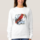 Noordelijke Kardinaal in sneeuwsweatshirt Trui (Voorkant)