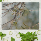 Noordelijke Kardinaal in Wax Myrtle Theedoek (Gevouwen)