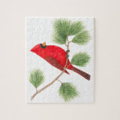 Noordelijke Kardinaal Jigzaag Puzzle Legpuzzel (Verticaal)