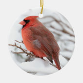 Noordelijke kardinaal | Keramisch Ornament (Voorkant)