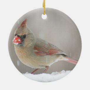 noordelijke kardinaal keramisch ornament
