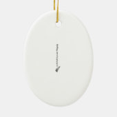 noordelijke kardinaal keramisch ornament (Achterkant)