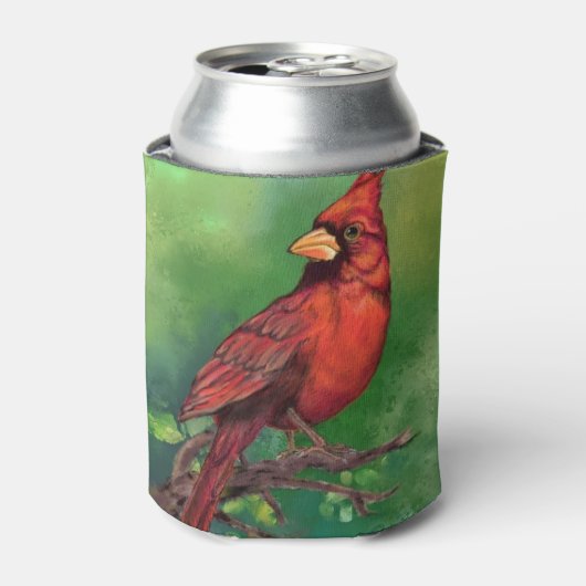 Noordelijke Kardinaal Koelbox Blikjeskoeler (Blikje Voorkant)
