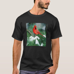 Noordelijke Kardinaal mannetje in boom, IL T-shirt