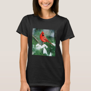 Noordelijke Kardinaal mannetje in boom, IL T-shirt