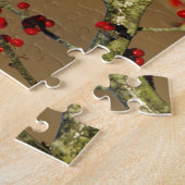 Noordelijke Kardinaal mannetje zit, IL Legpuzzel (Zijkant)