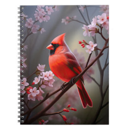 Noordelijke kardinaal Ohio Red Bird Art Notitieboe Notitieboek