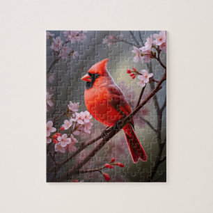 Noordelijke Kardinaal Ohio Rode Vogel Puzzel