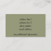 Noordelijke kardinaal op een hek visitekaartje (Achterkant)