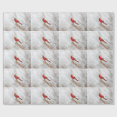 Noordelijke Kardinaal op een tak Cadeaupapier (Vlak)