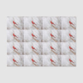 Noordelijke Kardinaal op een tak Tissuepapier (Voorkant)