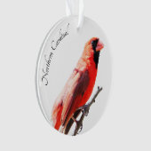 noordelijke kardinaal ornament (voorkant)
